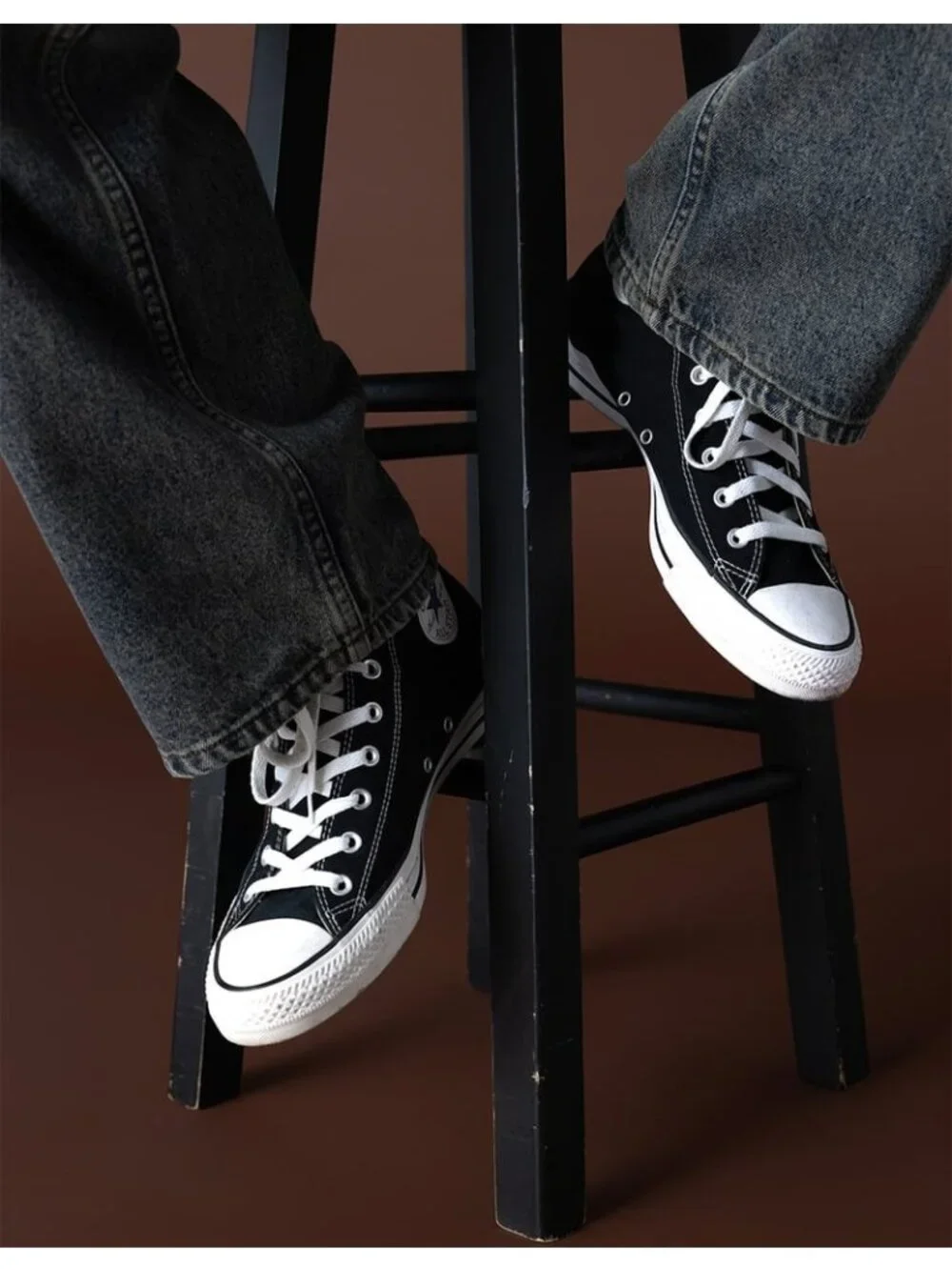 Converse Chuck Taylor All Star High Top Black Canvas Sneakers M 6.5 W 8.5 New